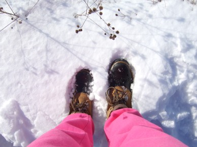 snowy footprints